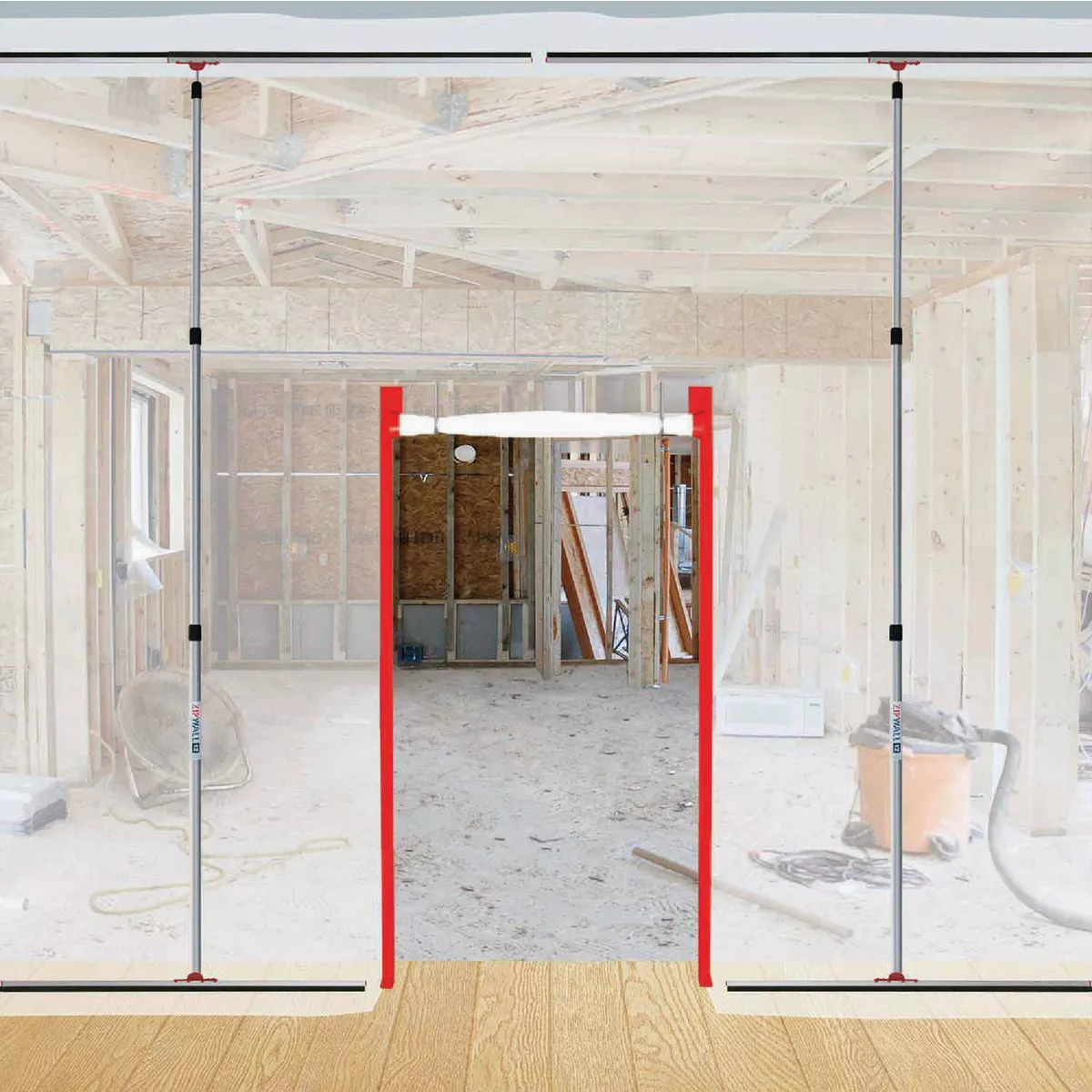 ZipWall 3 In. x 7 Ft. Heavy-Duty Plastic Barrier Zipper (2-Pack) - photo 4