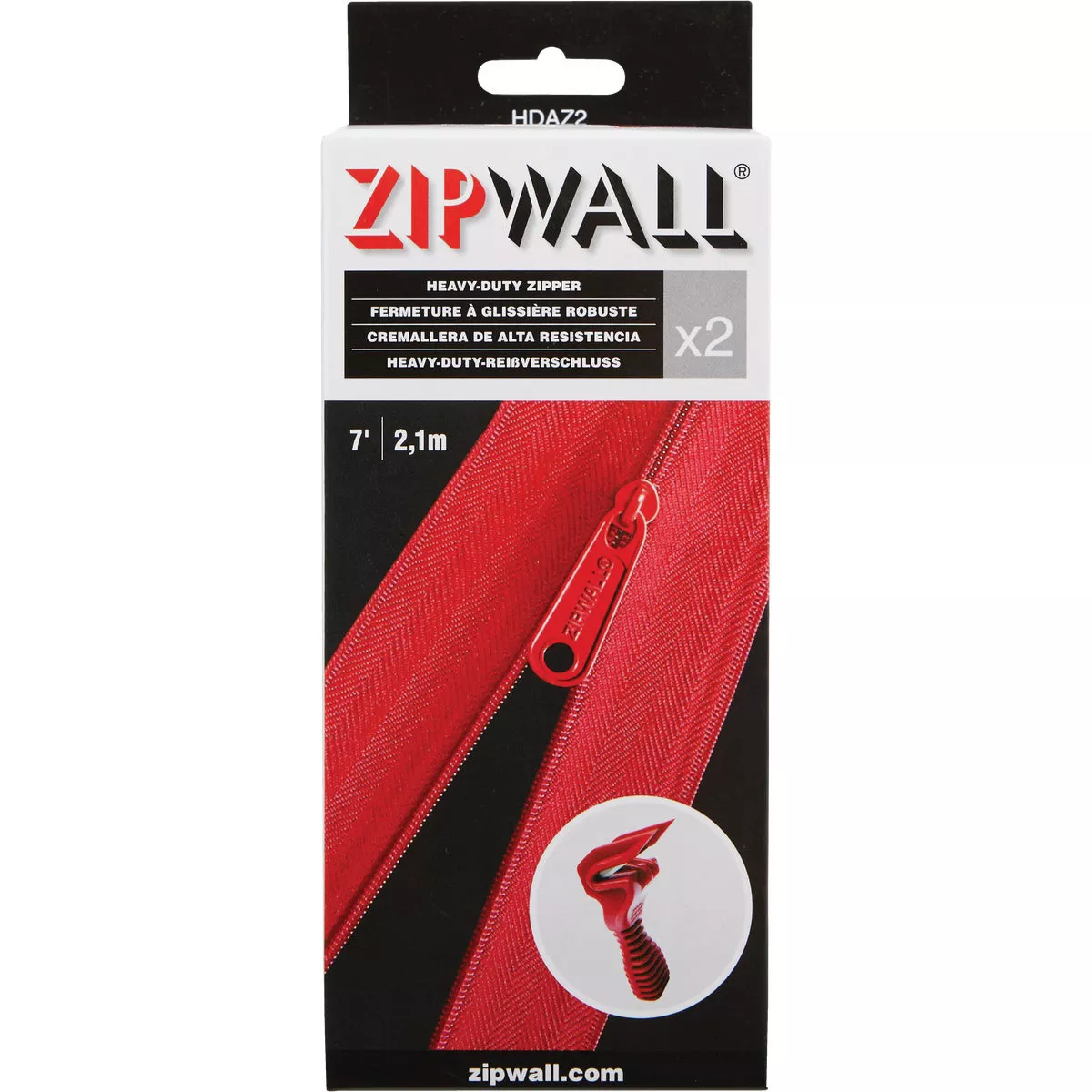 ZipWall 3 In. x 7 Ft. Heavy-Duty Plastic Barrier Zipper (2-Pack) - photo 5