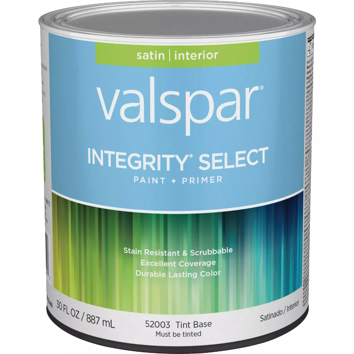 Valspar Integrity Select Paint & Primer Satin Interior Paint, Tint Base, 1 Qt.