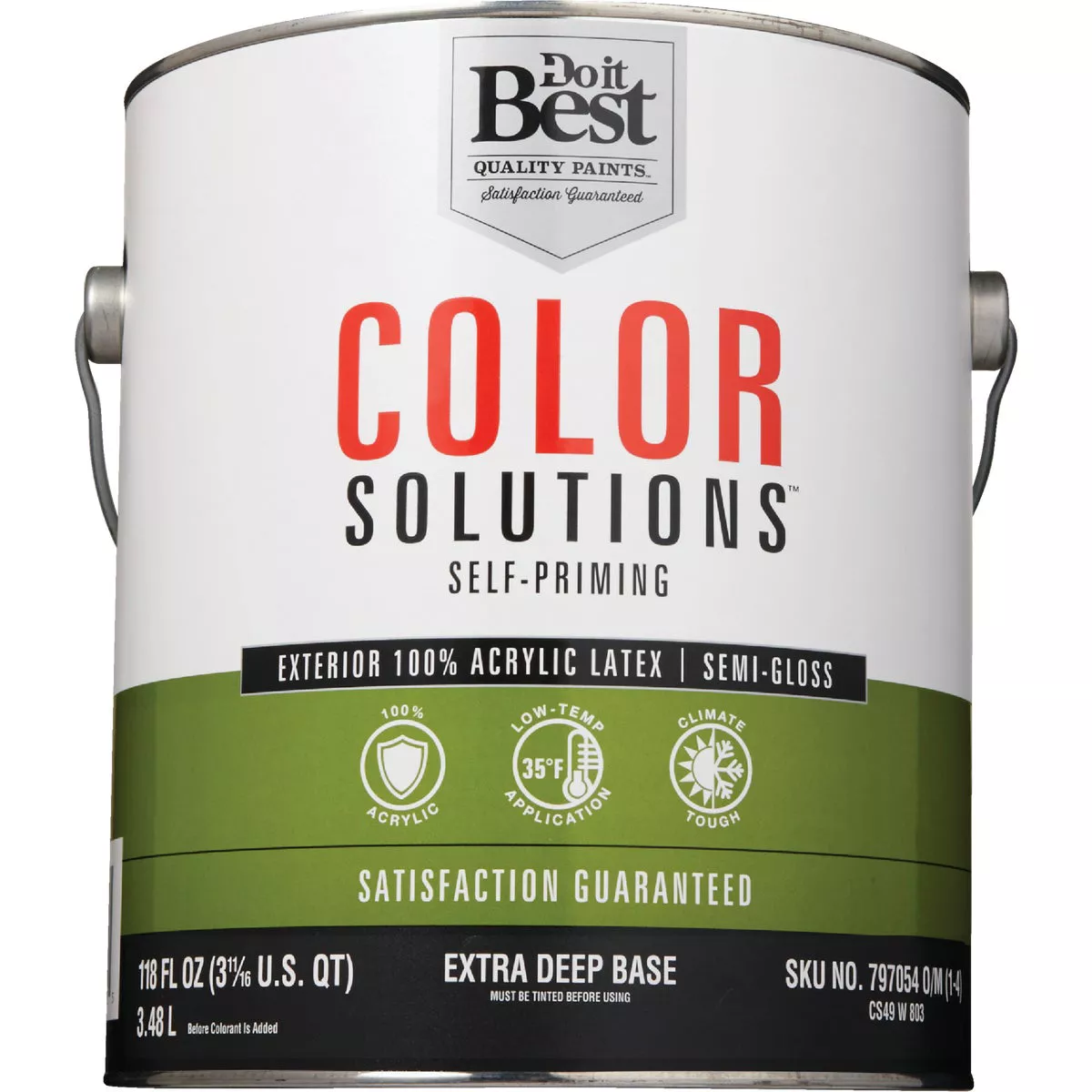 Do it Best Color Solutions 100% Acrylic Latex Self-Priming Semi-Gloss Exterior House Paint, Extra Deep Base, 1 Gal. - photo 2