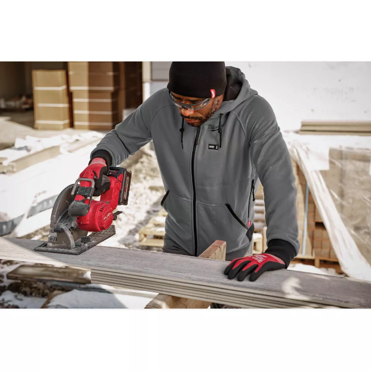 Milwaukee M12 Men's Gray Cordless Heated Hoodie Kit, L - photo 7