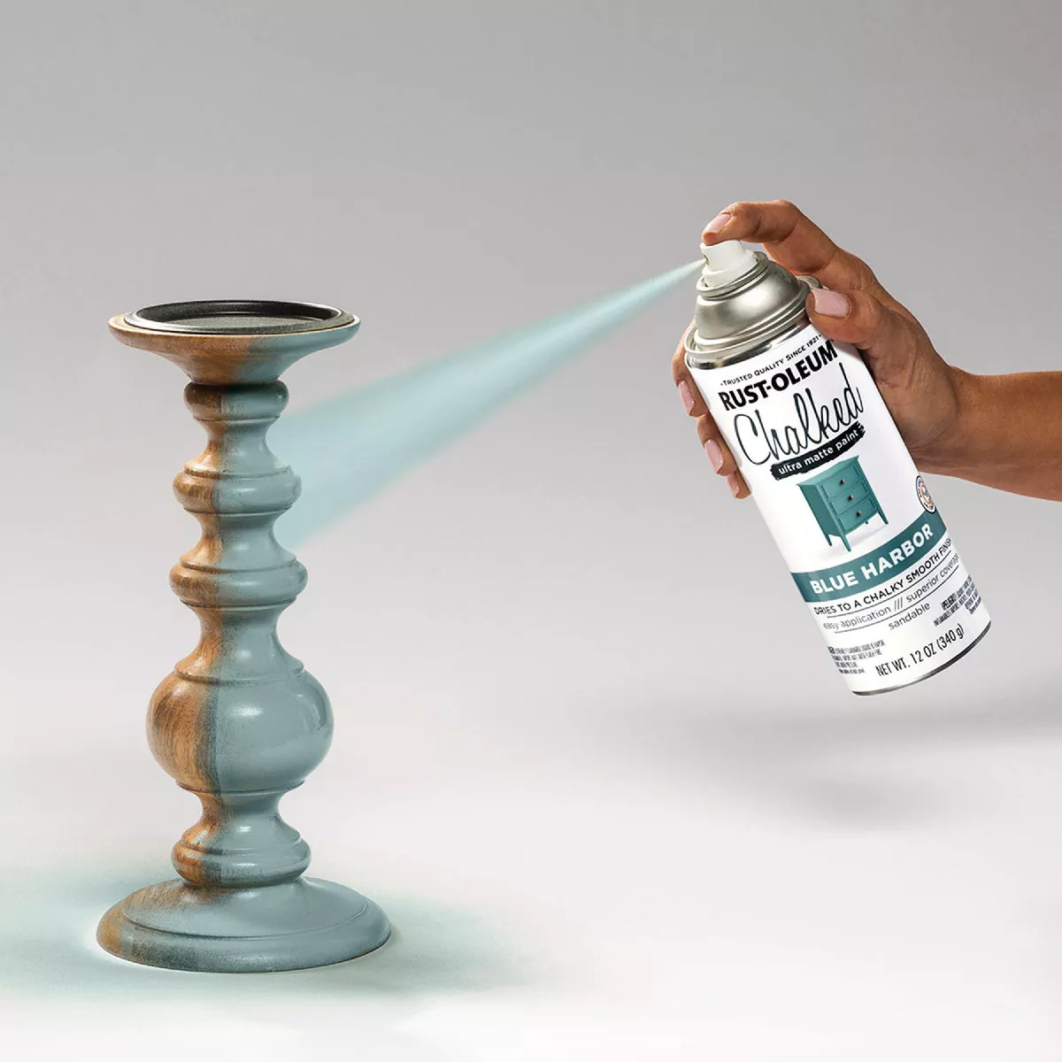 Rust-Oleum Chalked 12 Oz. Ultra Matte Spray Paint, Blue Harbor - photo 2