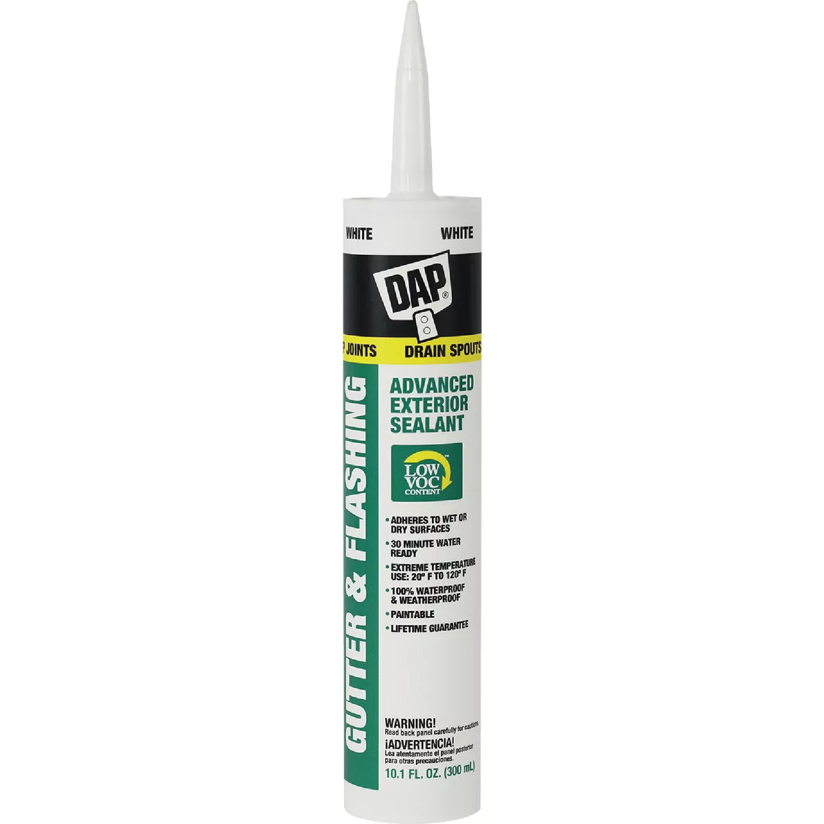 Dap 10.1 Oz. White Advanced VOC-Compliant Exterior Gutter & Flashing Sealant