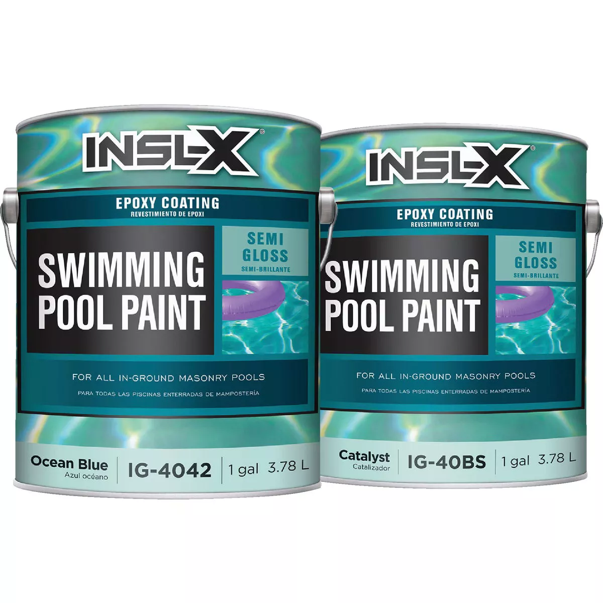 Insl-X Ocean Blue Semi-Gloss 2-Part Epoxy Pool Paint