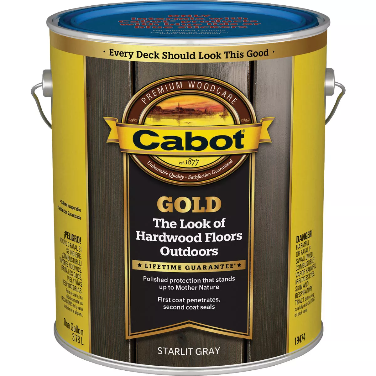 Cabot Gold Low VOC Exterior Stain, 19474 Starlit Gray, 1 Gal. - photo 2