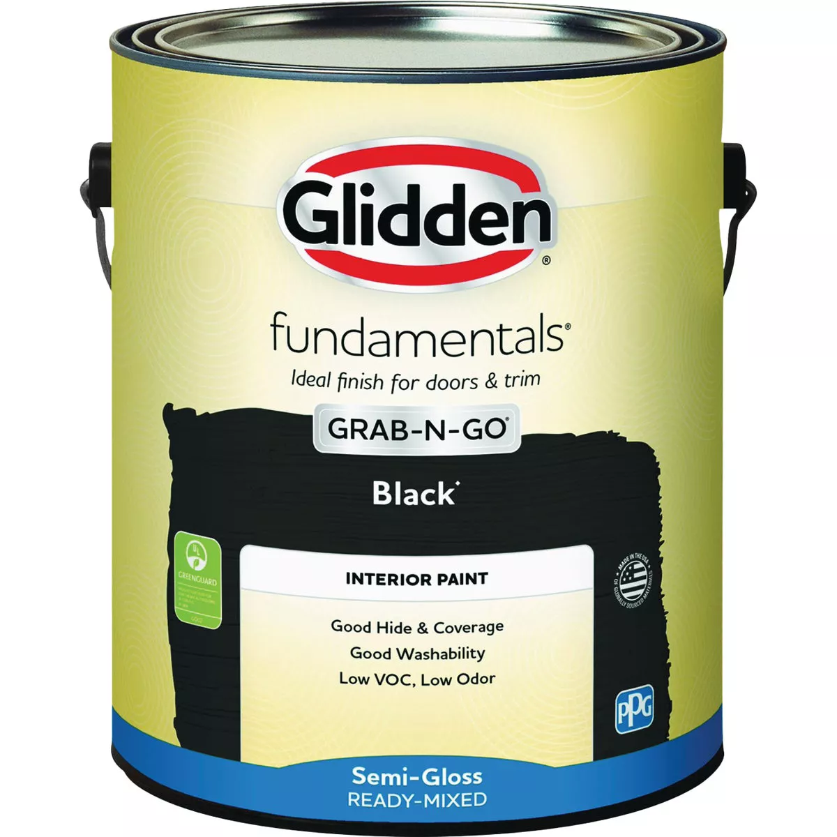 Glidden Fundamentals Grab-N-Go Semi-Gloss Interior Paint, Black, 1 Gal. - photo 2