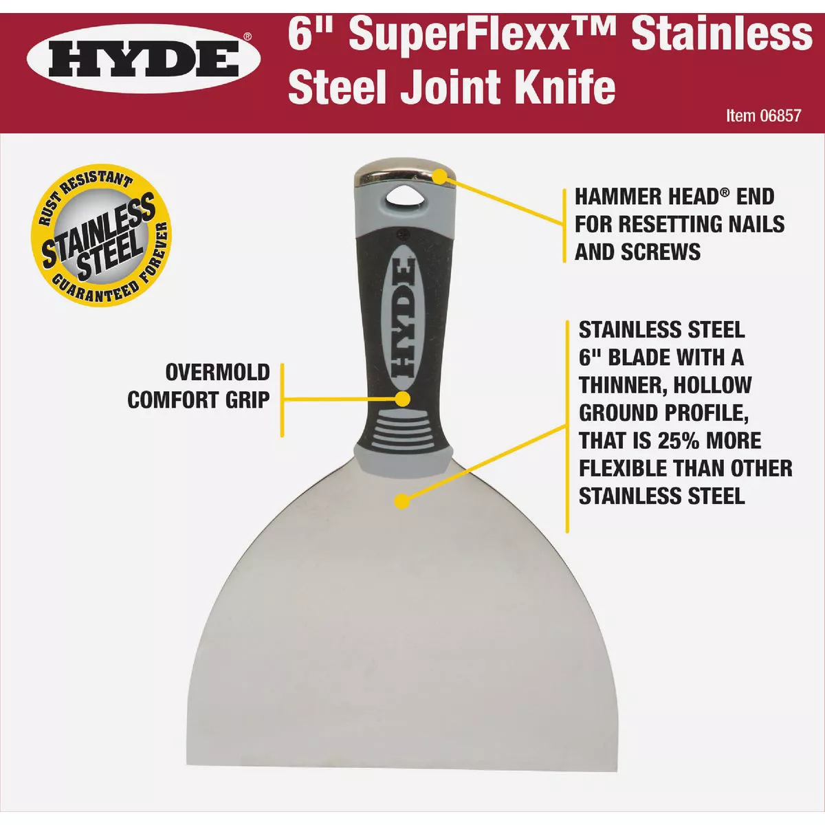 Hyde 6 In. SuperFlexx Stainless Steel Joint Knives - photo 2