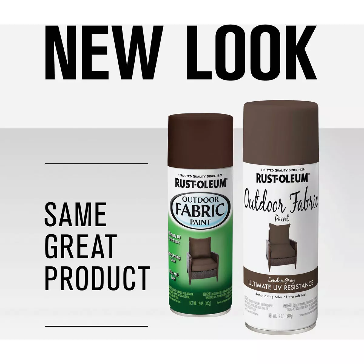 Rust-Oleum 12 Oz. Flat/Matte Outdoor Fabric Spray Paint, London Gray - photo 2