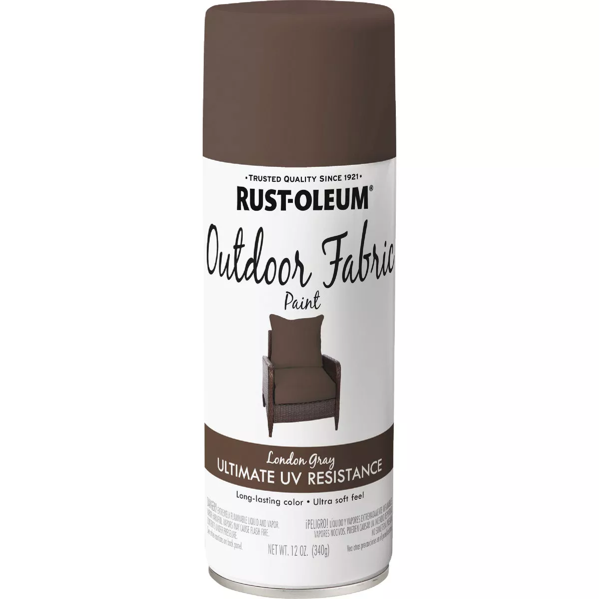 Rust-Oleum 12 Oz. Flat/Matte Outdoor Fabric Spray Paint, London Gray - photo 3
