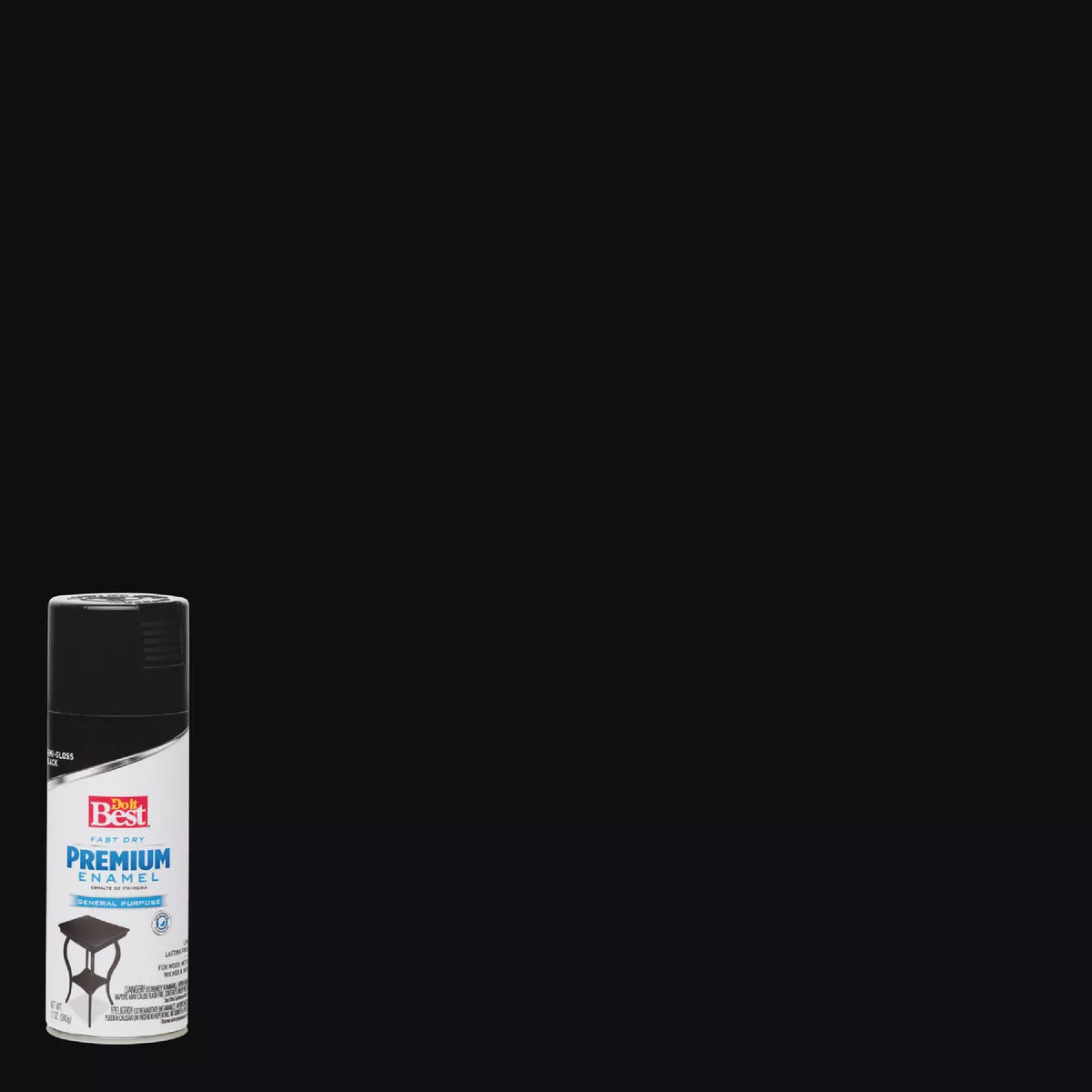 Do it Best Premium Enamel 12 Oz. Semi-Gloss Spray Paint, Black
