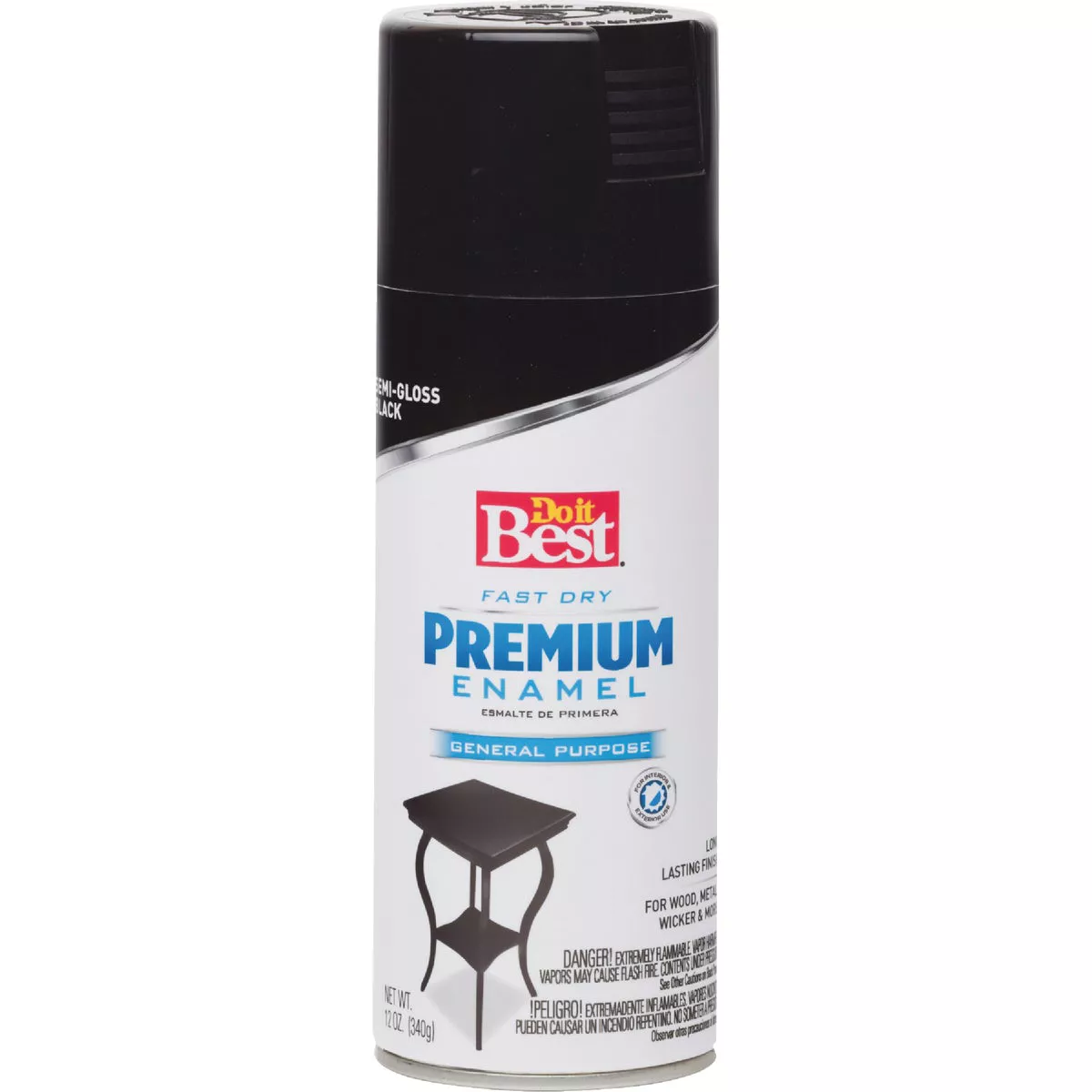 Do it Best Premium Enamel 12 Oz. Semi-Gloss Spray Paint, Black - photo 2