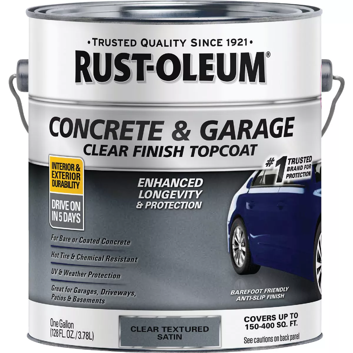 Rust-Oleum 1 Gal. Concrete and Garage Satin Textured Clear Finish Floor Topcoat - photo 2