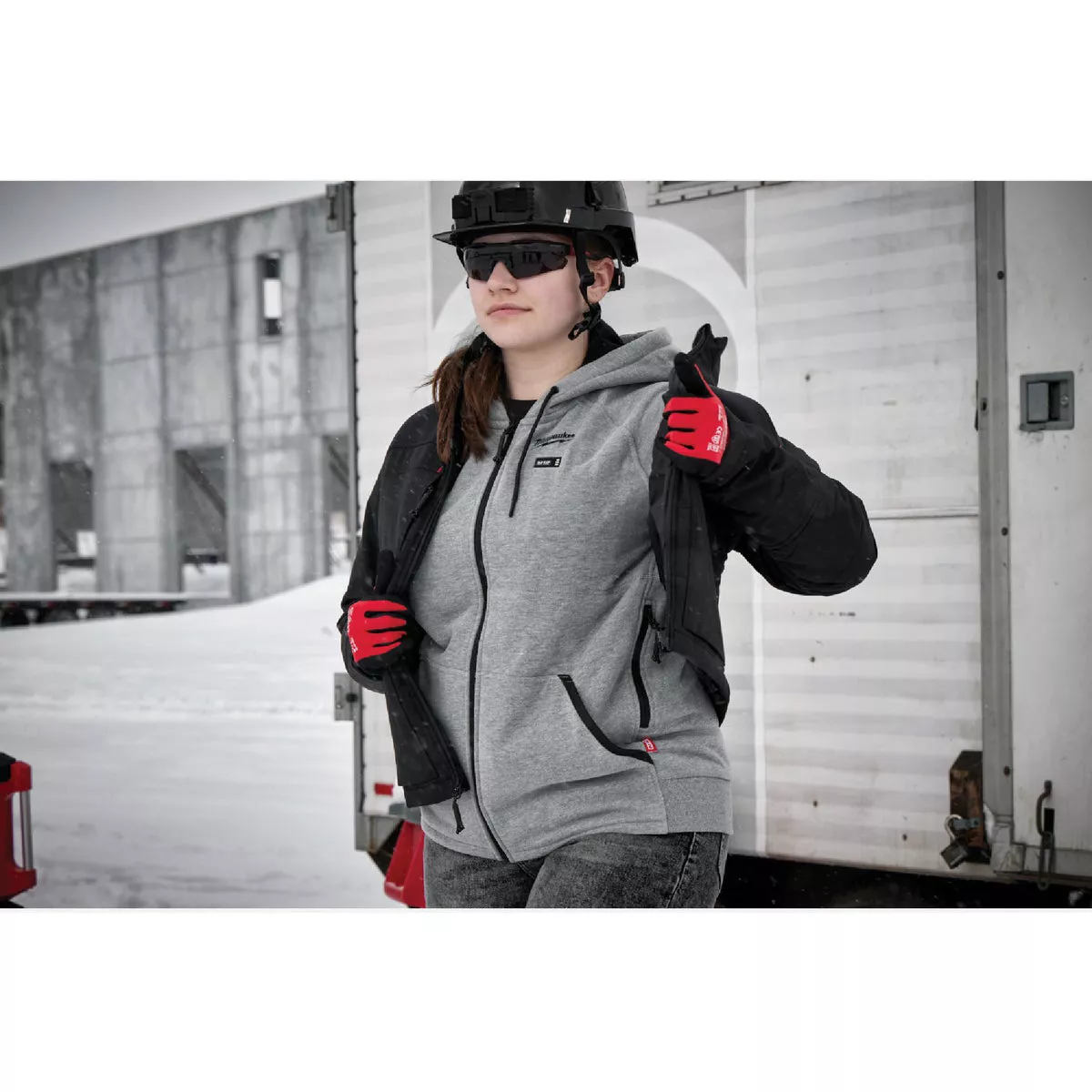 Milwaukee M12 Women's Gray Cordless Heated Hoodie Kit, L - photo 7