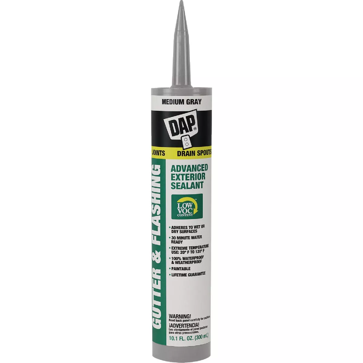 Dap 10.1 Oz. Gray Advanced VOC-Compliant Exterior Gutter & Flashing Sealant