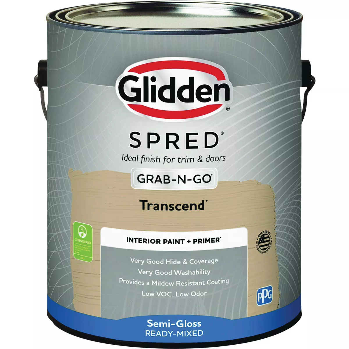 Glidden Spred Interior Grab-N-Go Paint + Primer Semi-Gloss Paint, Transcend, 1 Gal. - photo 7