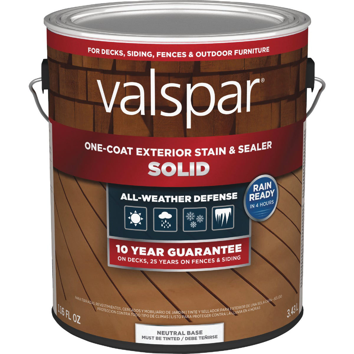 Valspar Solid Deck Stain, Neutral Base, 1 Gal. Do it Best
