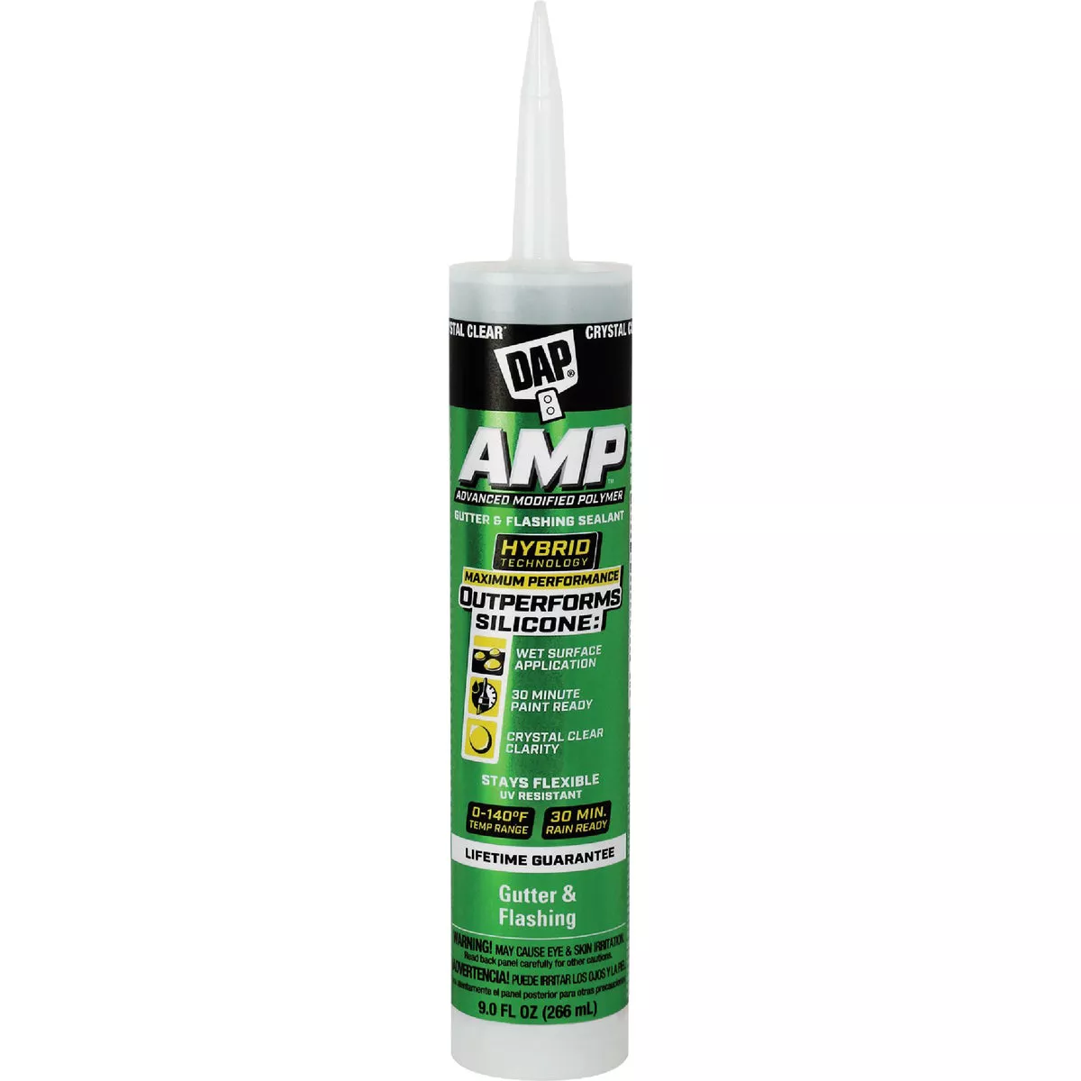 DAP AMP 9 Oz. Advanced Modified Polymer Gutter and Flashing Sealant, Crystal Clear