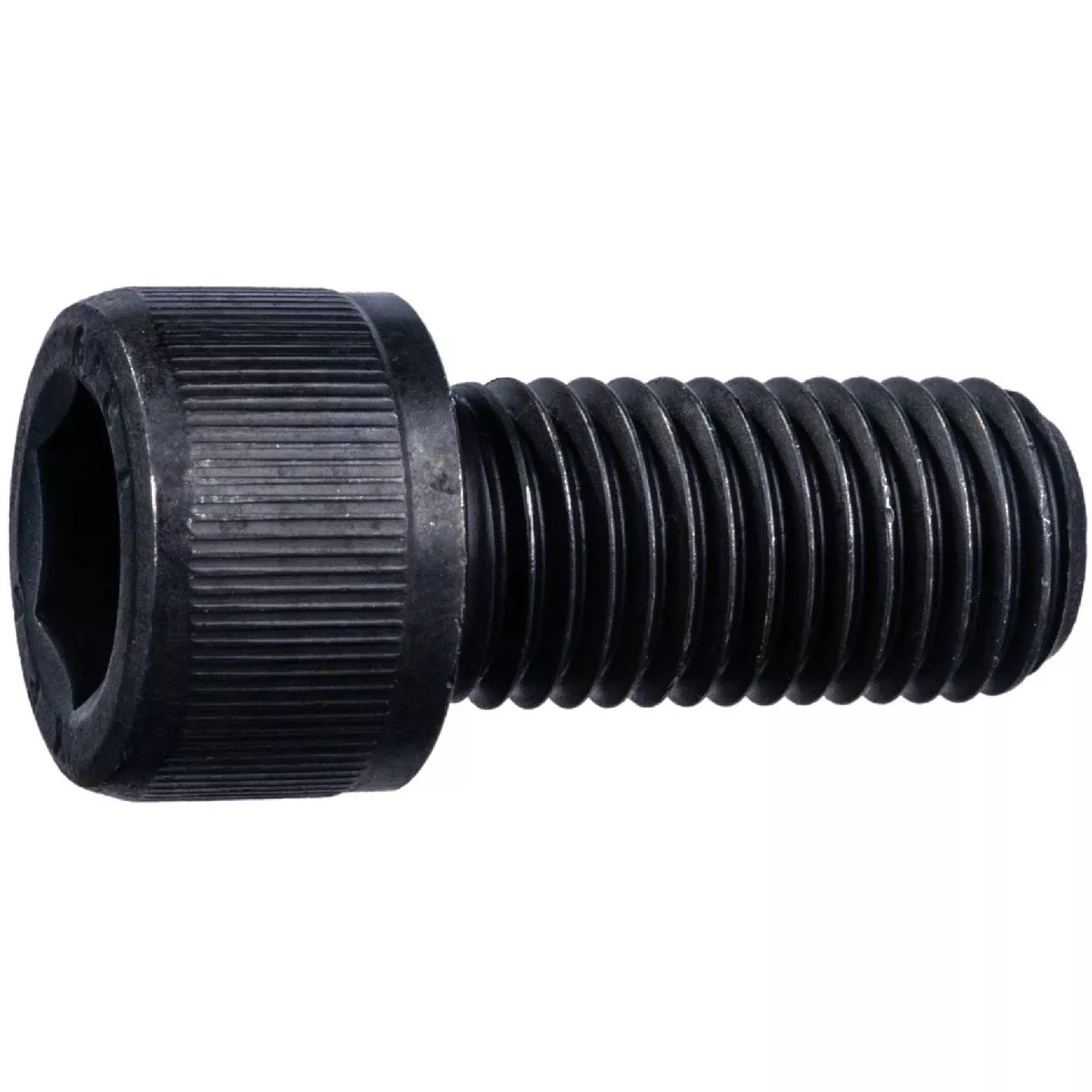 Midwest Fastener 12mm-1.25 x 25mm Black Oxide Class 12.9 Steel Extra Fine Thread Hex Knurled Socket Cap Screws (5 Ct.)