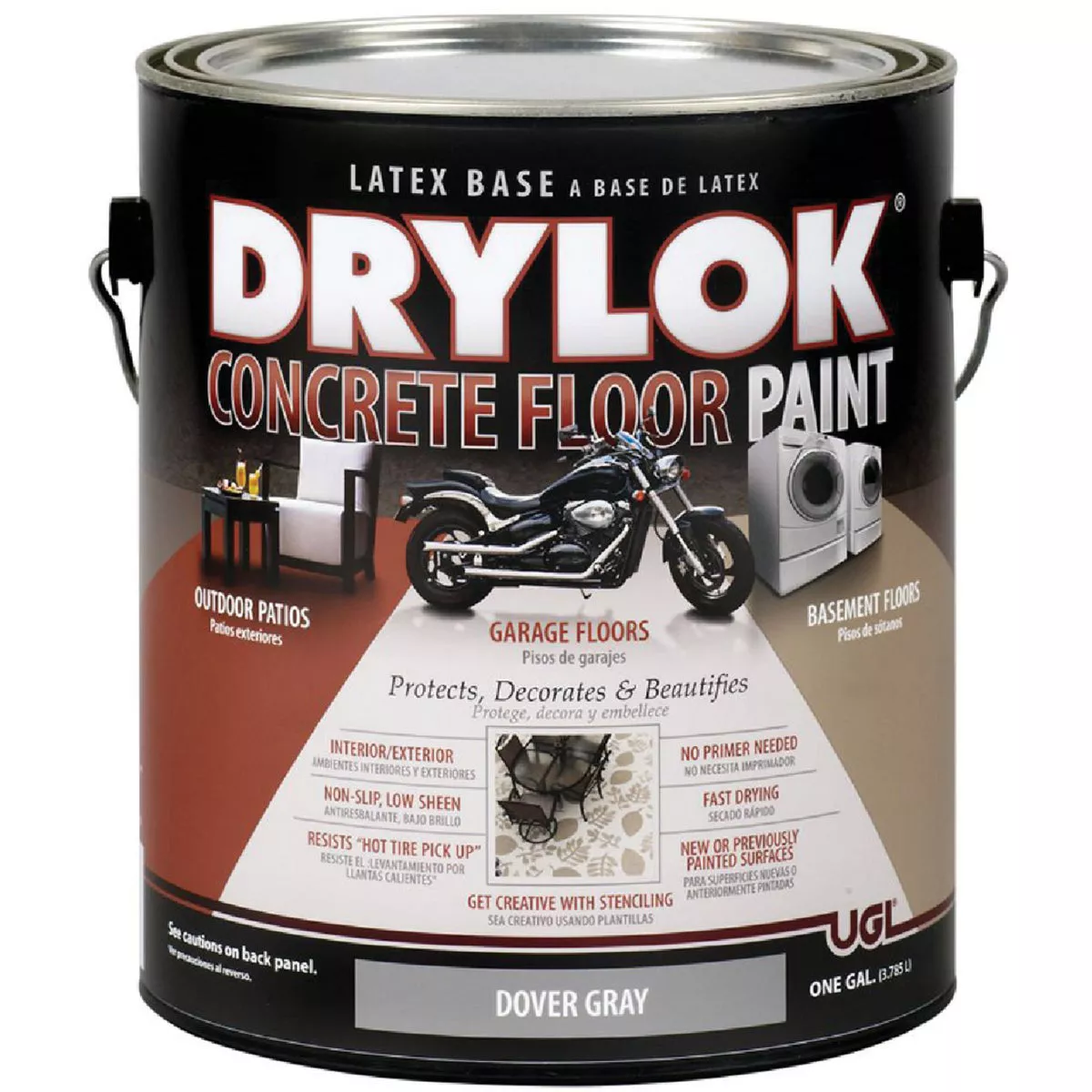 Drylok Dover Gray Latex Base Garage Floor Paint, 1 Gal.