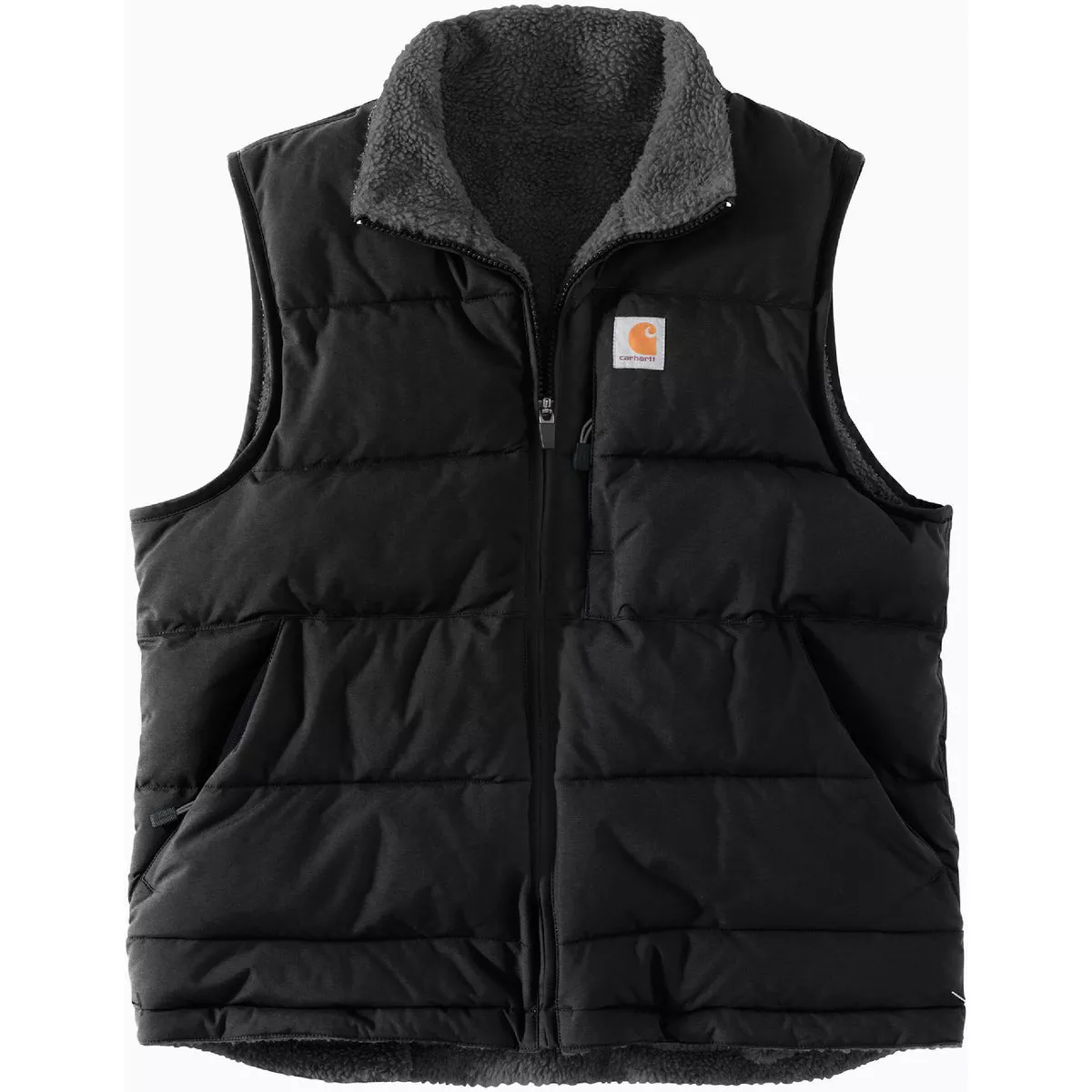 Carhartt Women's 3X Regular Black Midweight Utility Vest, Relaxed Fit