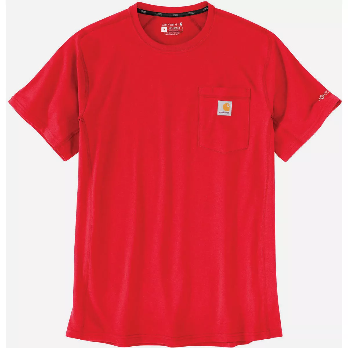 Carhartt Force Men's XL Regular Fire Red Midweight Short Sleeve Pocket T-Shirt, Relaxed Fit