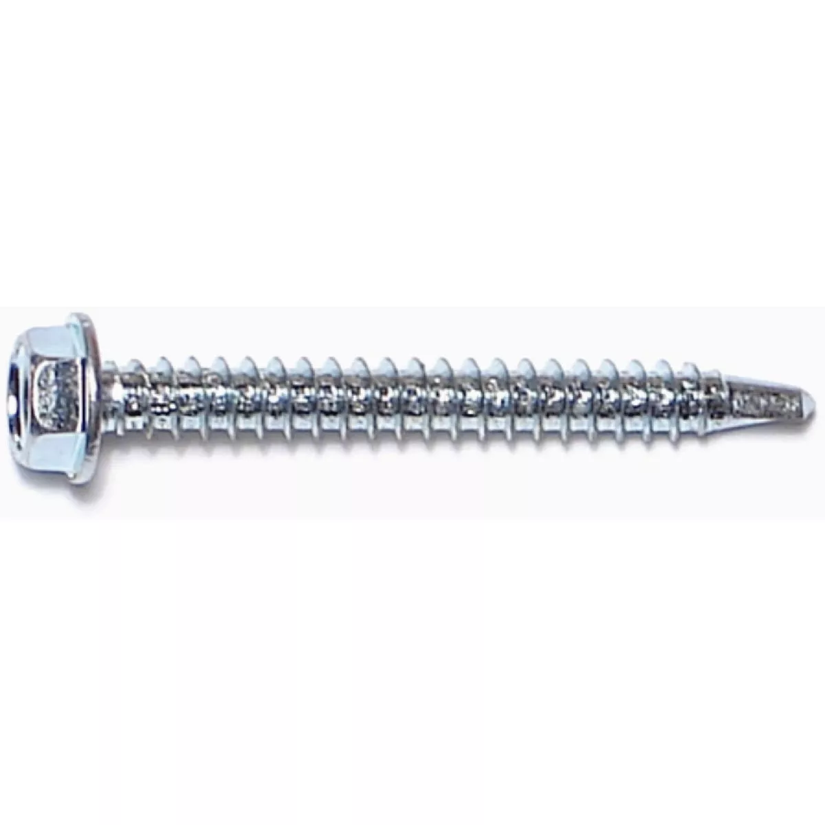 Midwest Fastener #8-18 x 1-1/2 In. Zinc Plated Steel Hex Washer Head Self-Drilling Screws