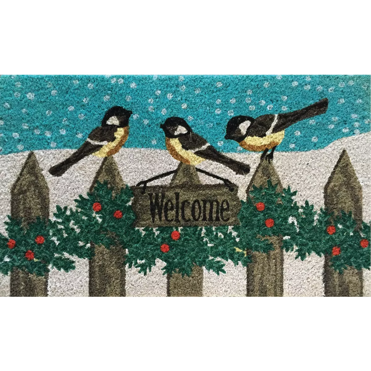 Robert Allen Chickadee Winter 24" x 30" Door Mat