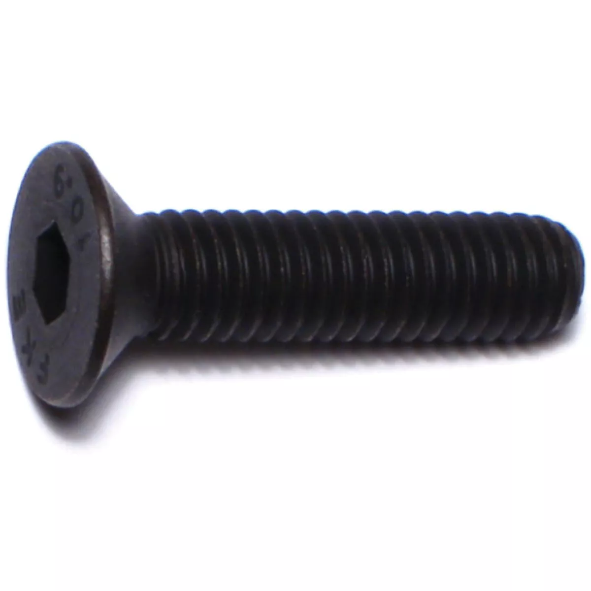 Midwest Fastener 6mm-1.0 x 25mm Black Oxide Class 10.9 Steel Coarse Thread Flat Head Hex Socket Cap Screws (6 Ct.)