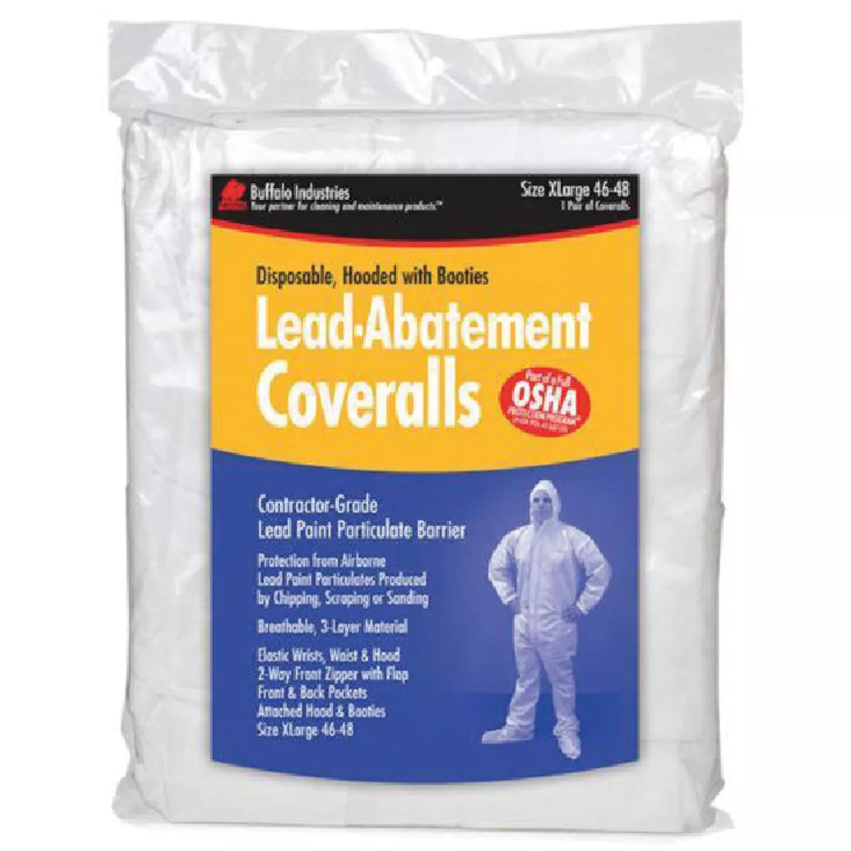 Buffalo Industries XL Hooded Disposable Painter's Coveralls
