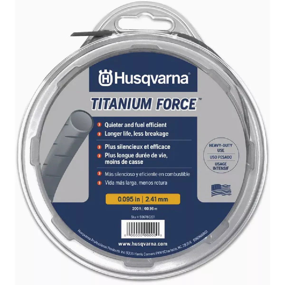 Husqvarna Titanium Force 0.095 In. x 840 Ft. Round Trimmer Line