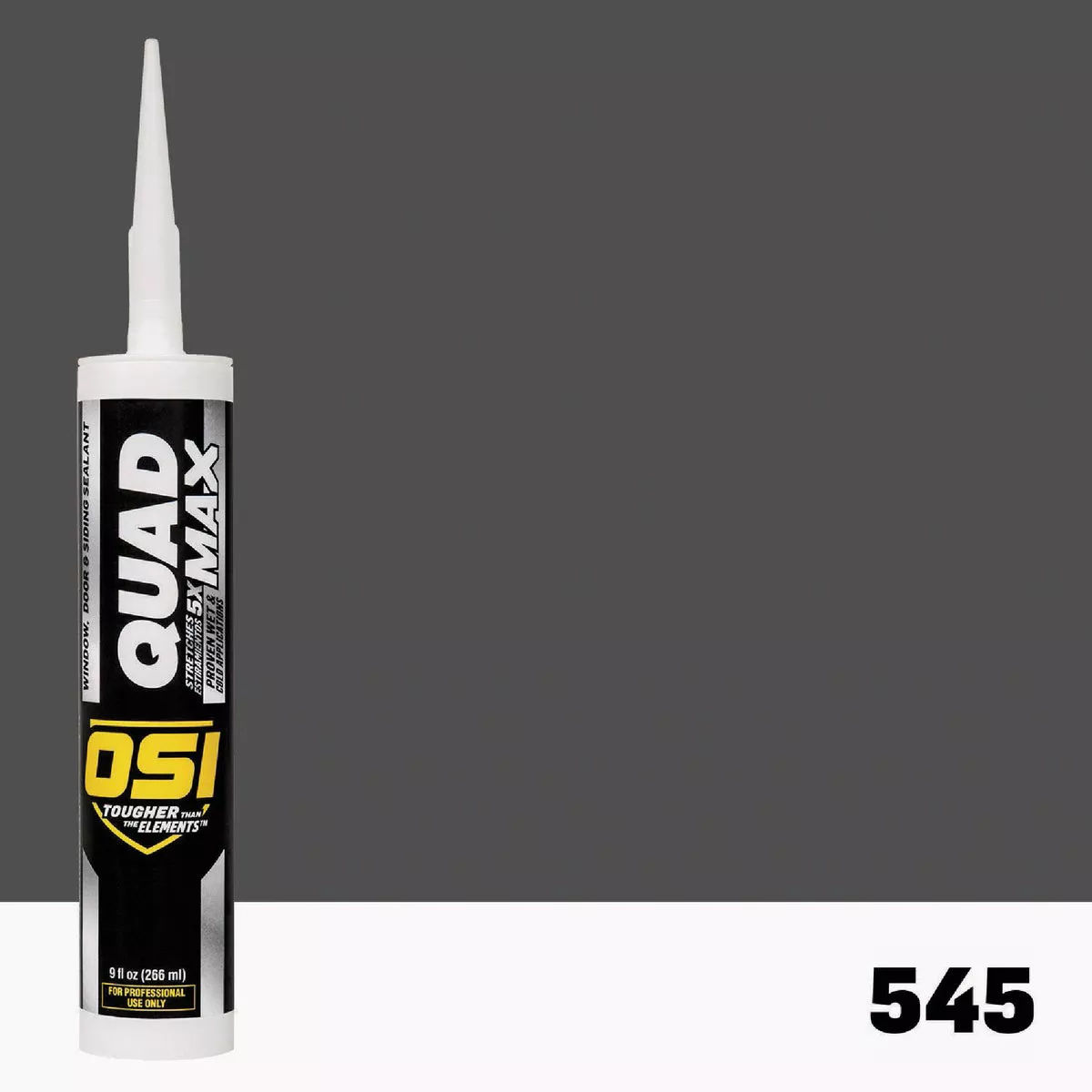 OSI Quad Max Window, Door and Siding Sealant Gray 545, 9.5 fl oz Cartridge-