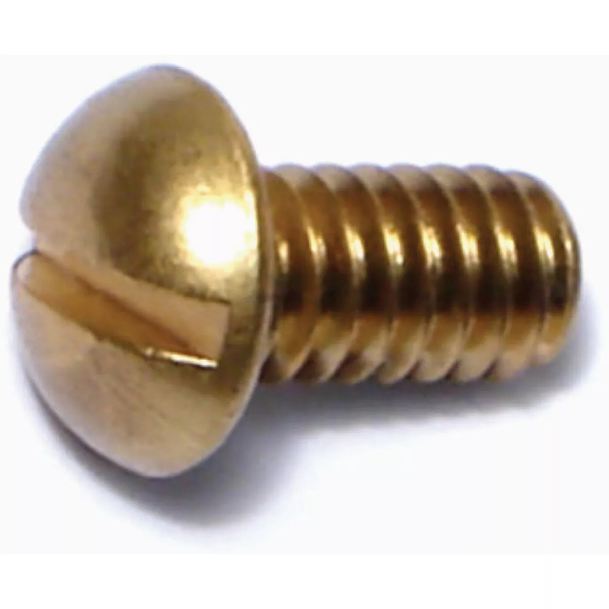 Midwest Fastener 1/4 In.-20 x 1/2 In. Brass Coarse Thread Slotted Round Head Machine Screws (20 Ct.)-