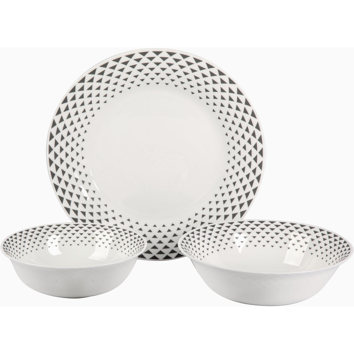 Gibson Ultra 12 Pc. Gray Decorated Dinnerware Set Do it Best
