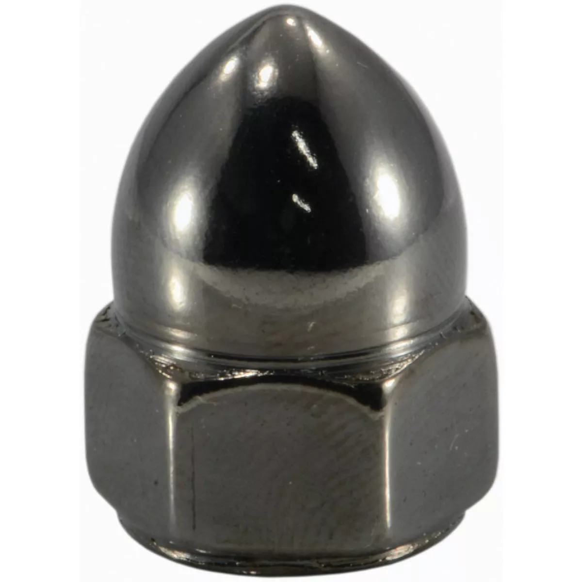 Midwest Fastener 7/16 In.-14 Black Chrome Plated Steel Coarse Thread Acorn Cap Nuts (4 Ct.)