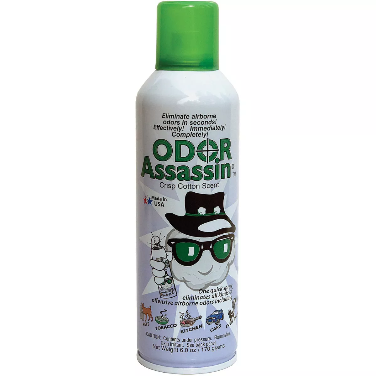 Odor Assassin 6 Oz. Crisp Cotton Aerosol Air Sanitizer-
