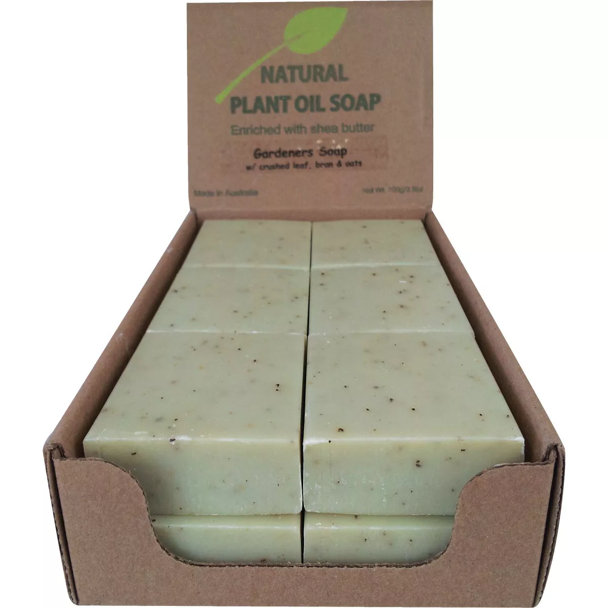 Bela Natural Soap Bars Gardener's with Crushed Leaf, Oat &amp; Bran 3.5 Oz. Bar Soap-