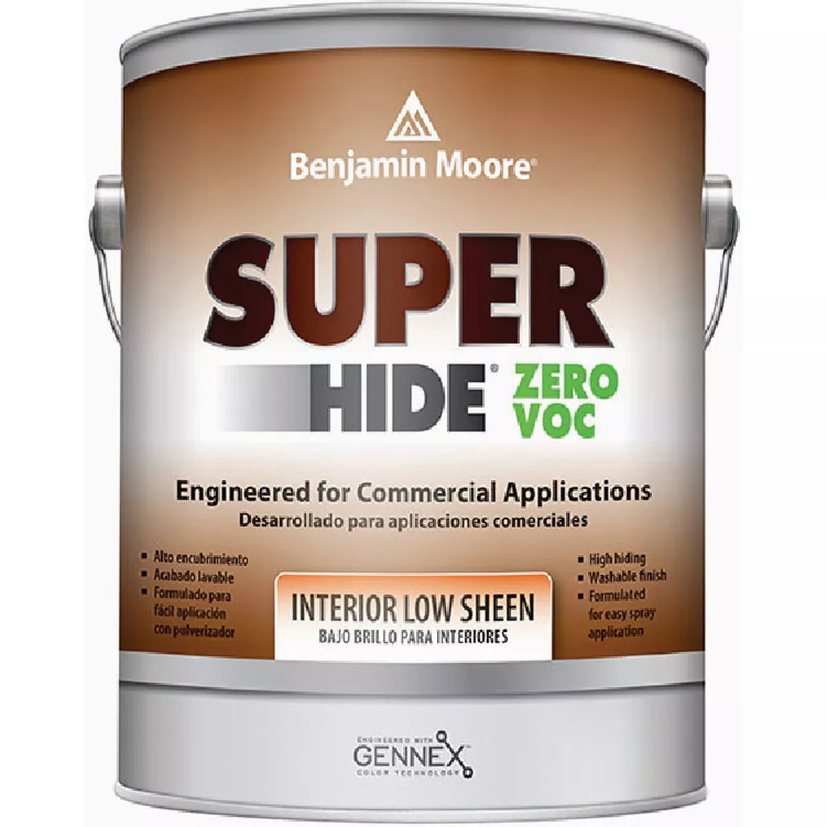 Benjamin Moore Super Hide Acrylic Low Sheen Zero VOC Interior Wall Paint, Base 2, 1 Gal.