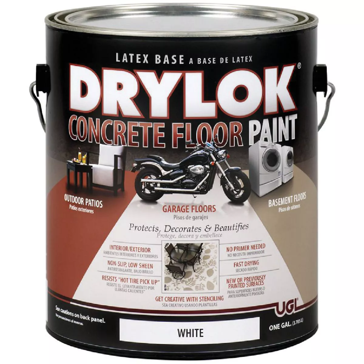 Drylok White Latex Base Garage Floor Paint, 1 Gal.