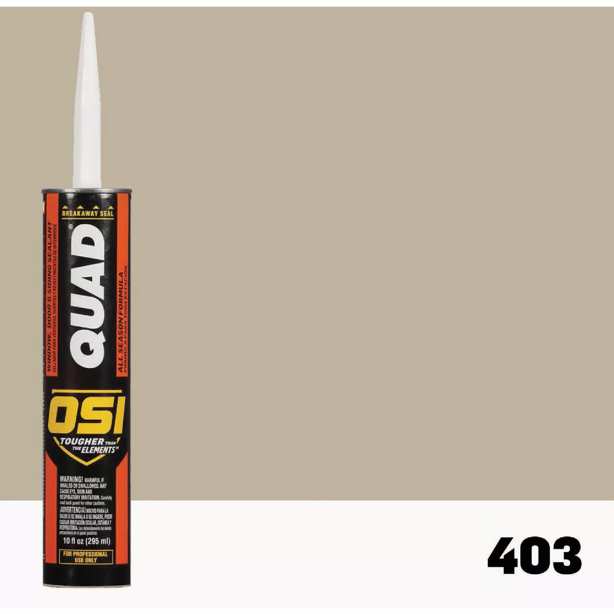 OSI Quad Window, Door and Siding Sealant Beige 403, 10 fl oz Cartridge