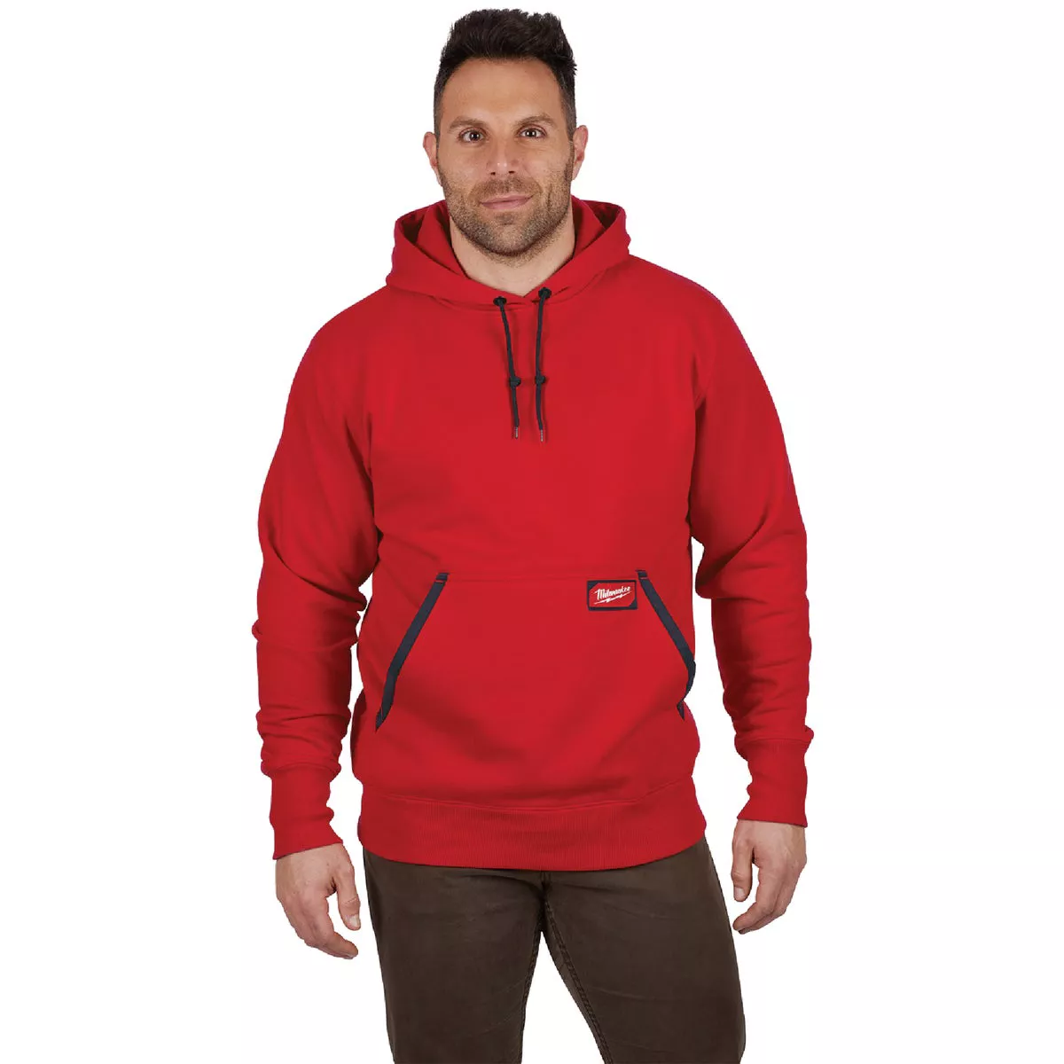 Milwaukee Small Red Unisex Heavy-Duty Pullover Hooded Sweatshirt