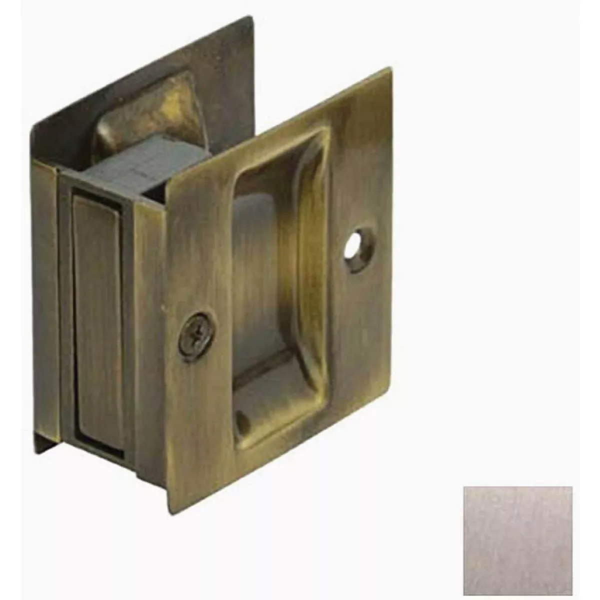 Don-Jo Passage Pocket Door Lock - Satin Nickel