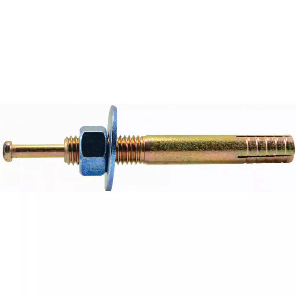 Midwest Fastener 5/8 In. x 4-3/4 In. Zinc Plated Steel Blue Hammer Drive Anchors with Nuts and Washers