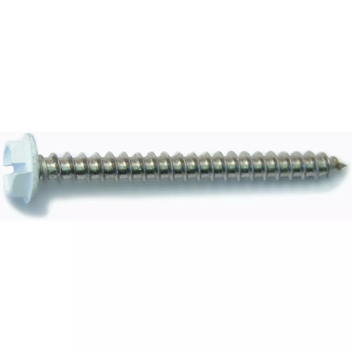 Midwest Fastener #10-11 x 2 In. White Painted 18-8 Stainless Steel Hex Washer Head Sheet Metal Screws (10 Ct.)