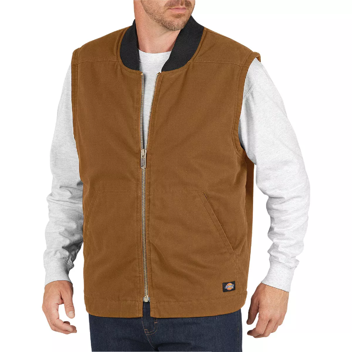 Dickies 3XL Rinsed Brown Duck 100% Cotton Vest