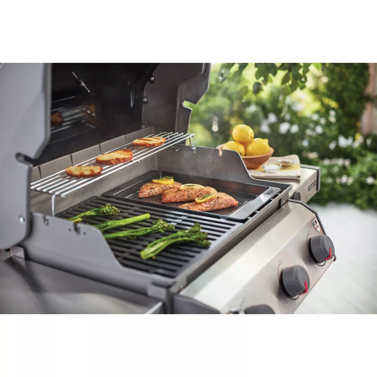 Weber Spirit II 11.9 In. W. x 17.5 In. L. Porcelain Enameled Cast Iron Grill Griddle - photo 5