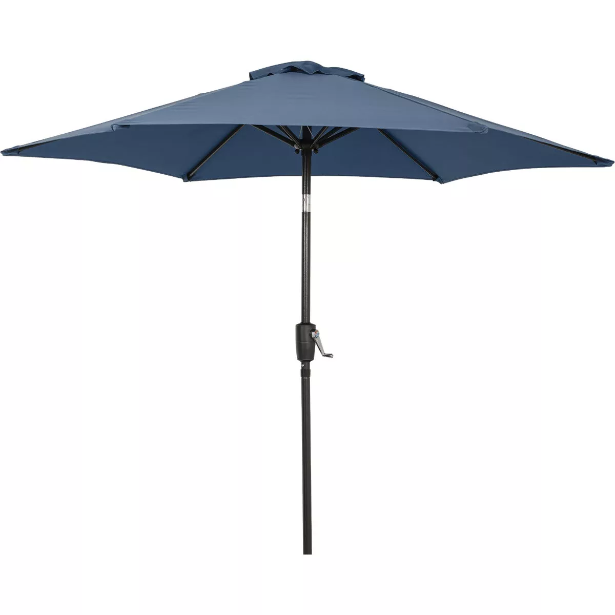 Outdoor Expressions 7.5 Ft. Aluminum Tilt/Crank Heather Blue Patio Umbrella