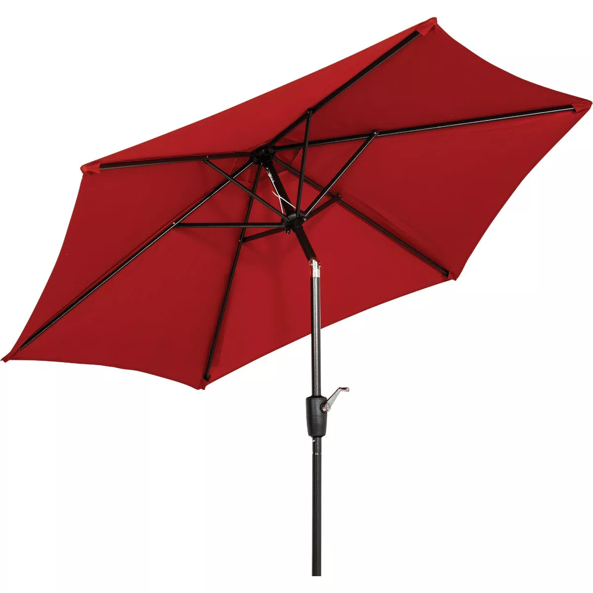 Outdoor Expressions 7.5 Ft. Aluminum Tilt/Crank Crimson Red Patio Umbrella - photo 3