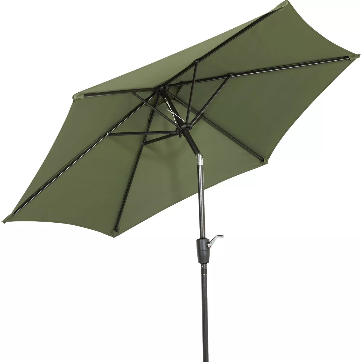 Outdoor Expressions 7.5 Ft. Aluminum Tilt/Crank Heather Green Patio Umbrella - photo 3