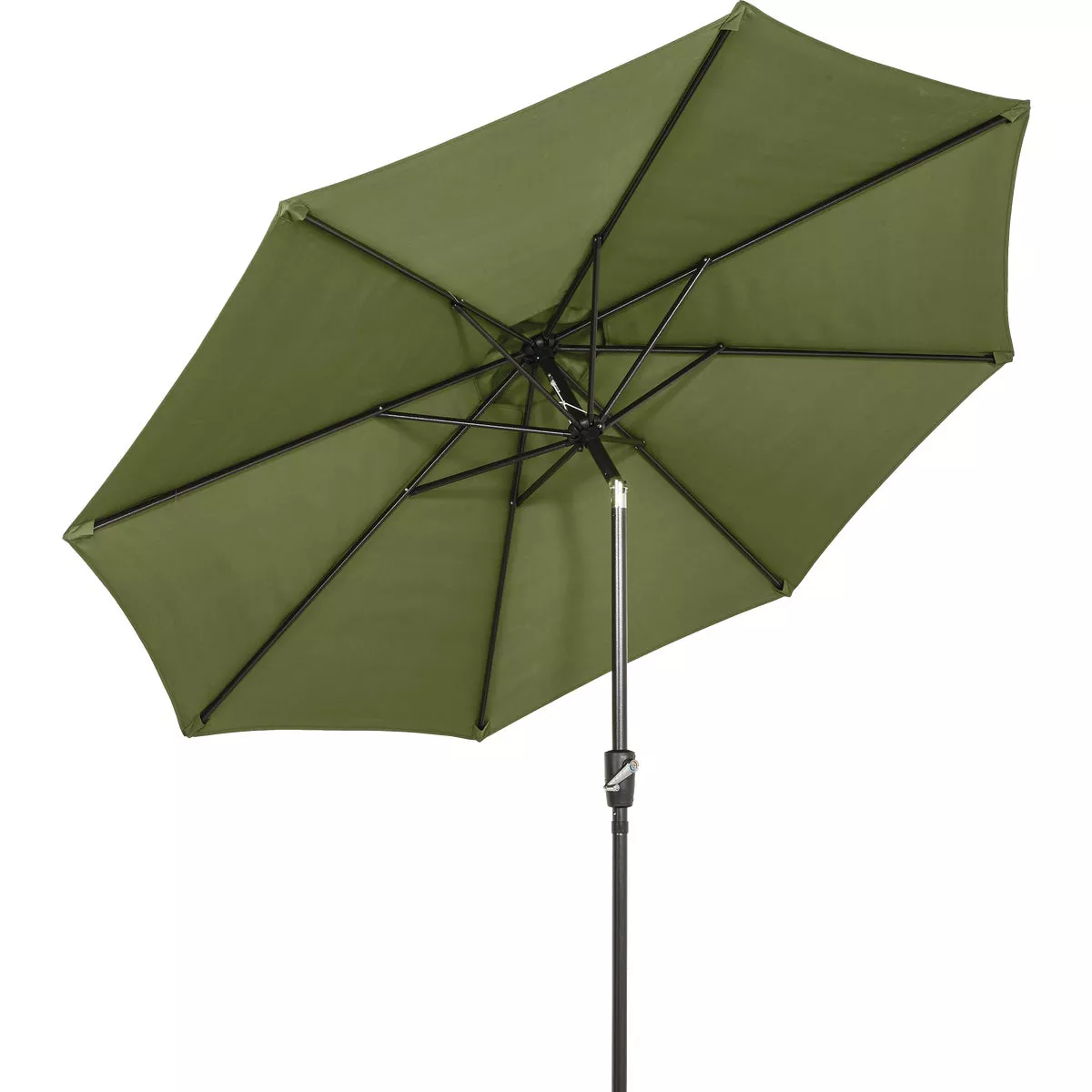 Outdoor Expressions 9 Ft. Aluminum Tilt/Crank Heather Green Patio Umbrella - photo 3