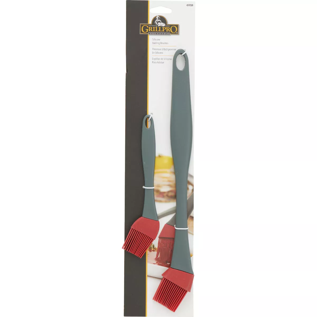 GrillPro Plastic Handle Silicone Bristles Basting Brush (2-Pack) - photo 2